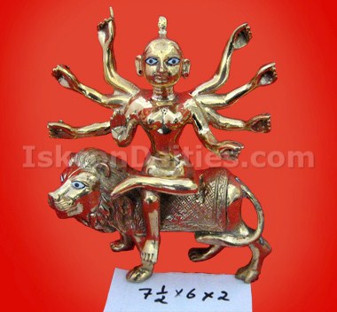 Iskcon Brass Durga 7.5 inch