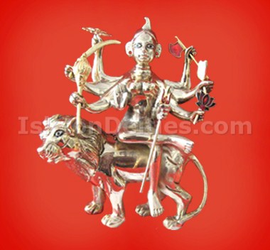 Brass Iskcon Durga Maa 7 inch