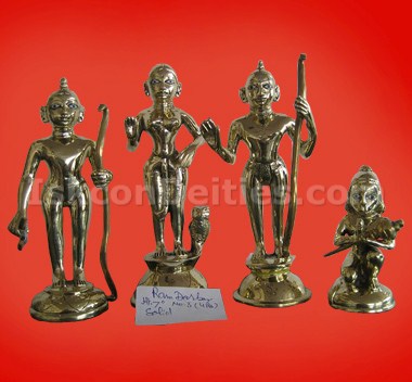 Iskcon Brass Ram Darbar Set